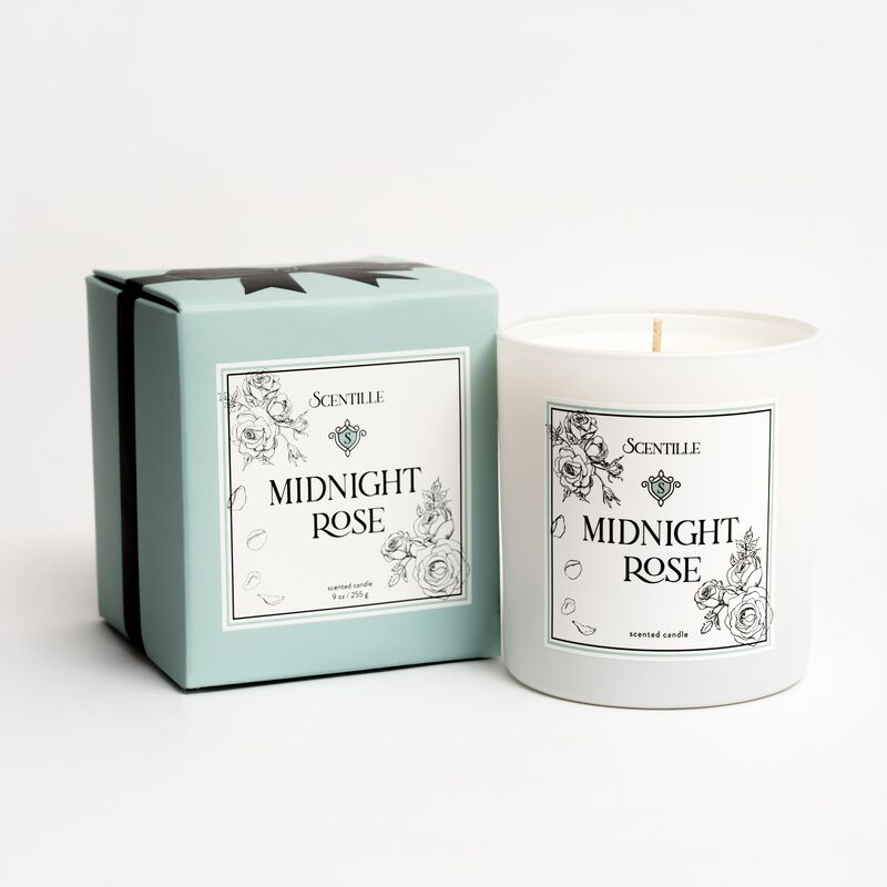 Midnight Rose Candle &ndash; Floral Woody Scent | Soy Coconut Wax