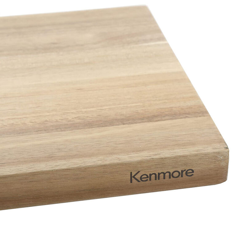 Kenmore Archer 21 Inch Acacia Wood Cutting Board with Groove Handles