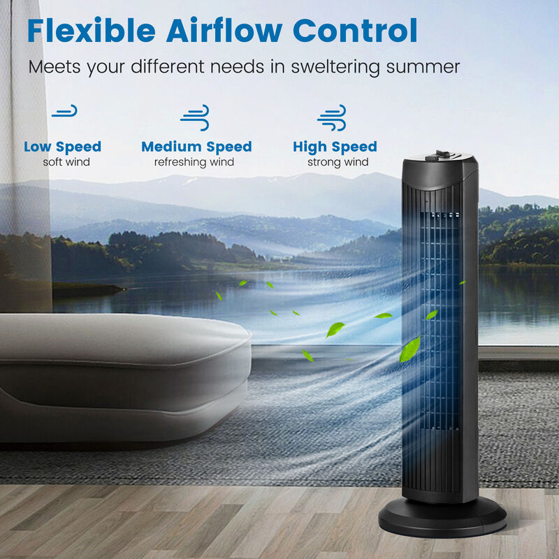 Fantask Quiet Bladeless Oscillating Tower Fan
