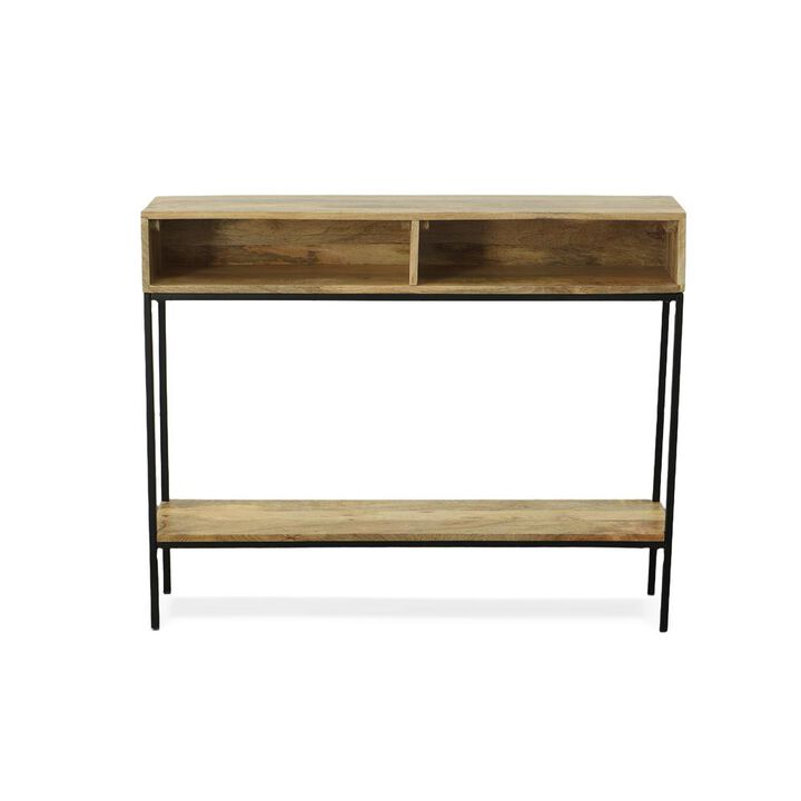 Carolina Living Edvin Console Table - Natural/Black