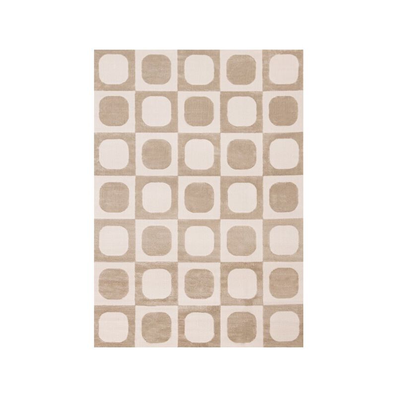 Novelle Home Logan Beige Cream Soft Mid-Century Modern Rug, 5'3 X 7'7 image number 0