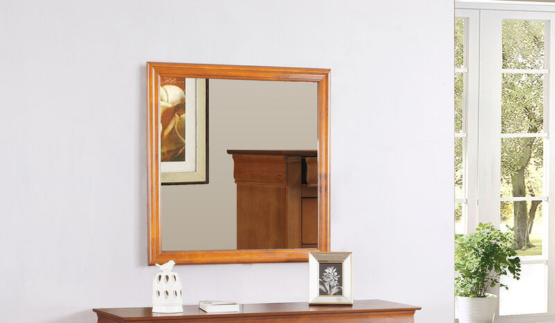 38 in. x 38 in. Classic Square Wood Framed Dresser Mirror image number 6