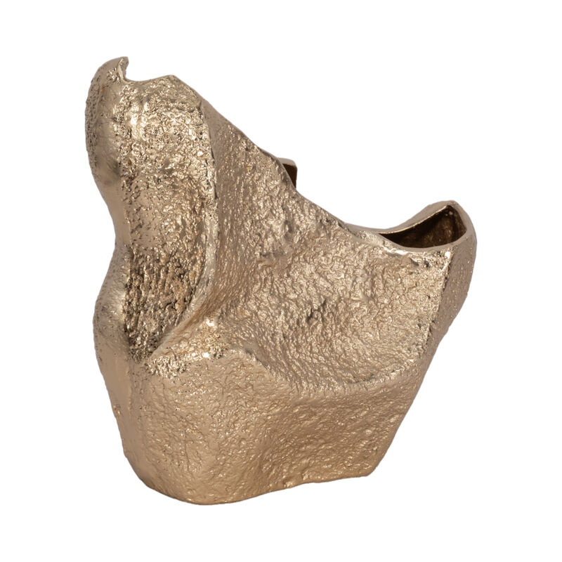 13" Organic Edge Metal Vase image number 2