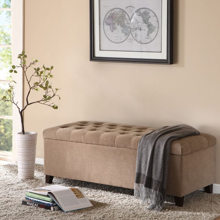 Gracie Mills Bianca Tufted Upholstered Storage Bench with Soft Close