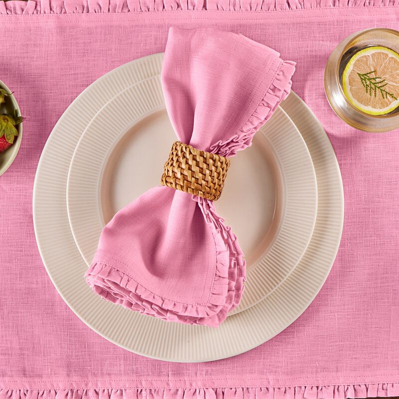 Linen Dinner Napkins - Juliette Ruffle