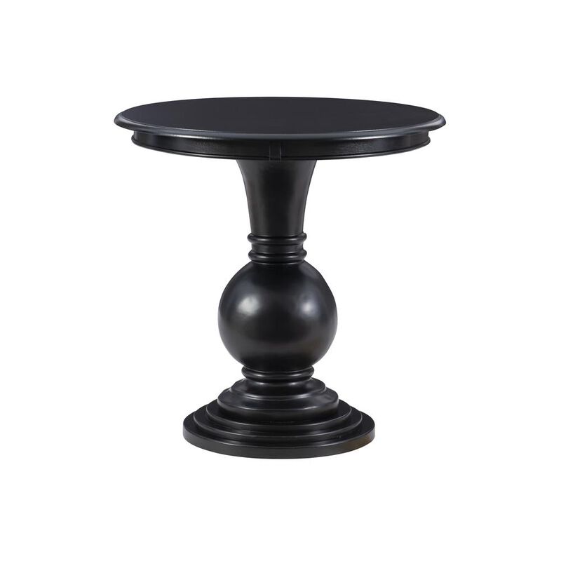 Linon Adeline Round Accent Table Black