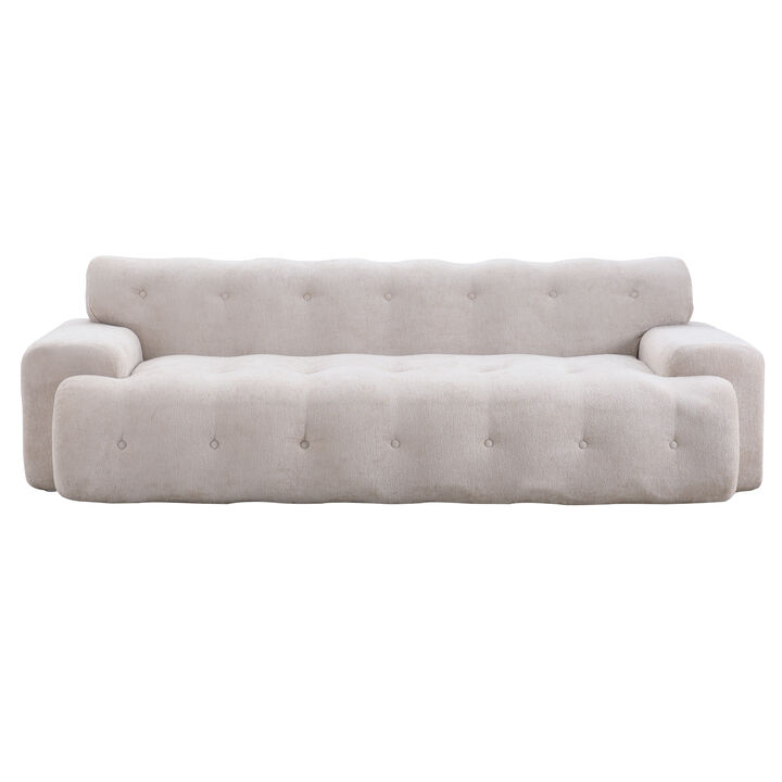Christopher Knight Home Alderman 88'' Modern 3-Seater Upholstered Tufted Sofa