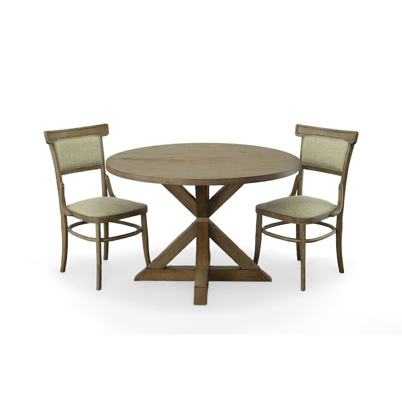 Carolina Living Diana Dining Table with 4 Dining Chairs - Vintage Walnut