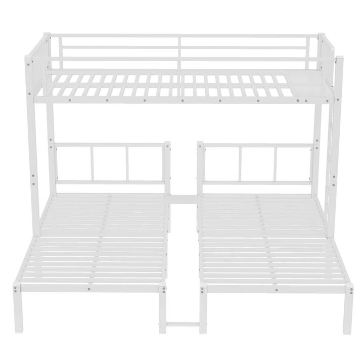 TATEUS Metal Triple Twin Bunk Beds for 3