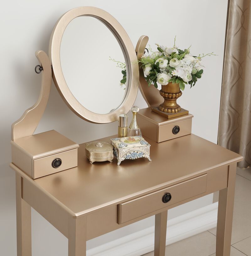 Kippef Makeup Vanity Table and Stool Set image number 3