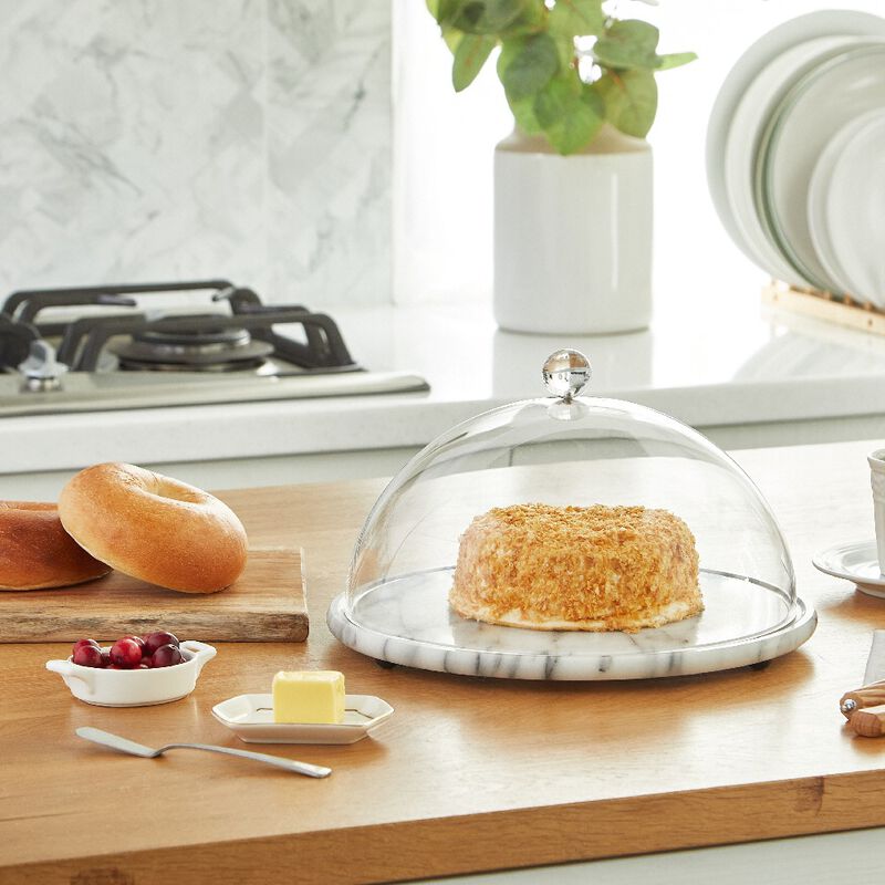 Saboga Home&trade; Marble Plate with Acrylic Dome image number 1