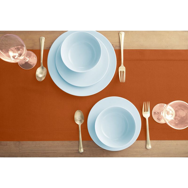 Cotton Linen Table Runner - Cotton Linen Hemstitch image number 2