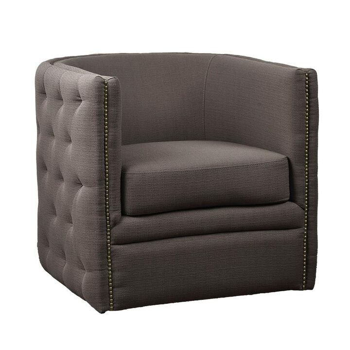 Belen Kox Grey Swivel Chair with Classic Touch, Belen Kox