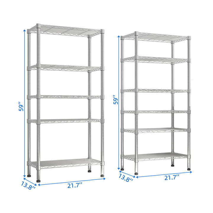 Adjustable Wire Shelves for Storage, Heavy Duty Garage, Pantry & Kitchen Shelving