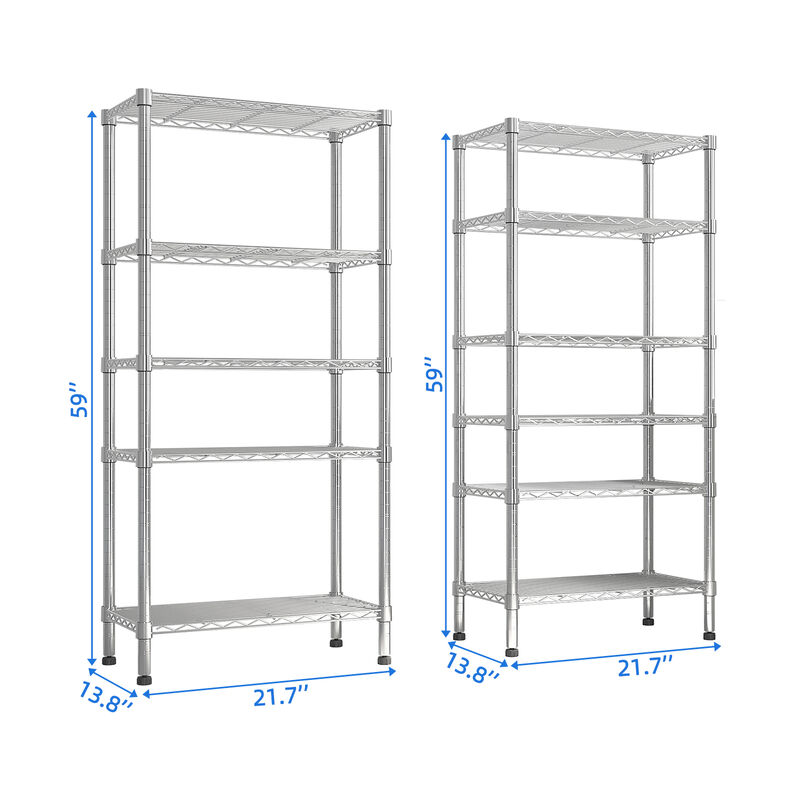 Adjustable Wire Shelves for Storage, Heavy Duty Garage, Pantry & Kitchen Shelving
