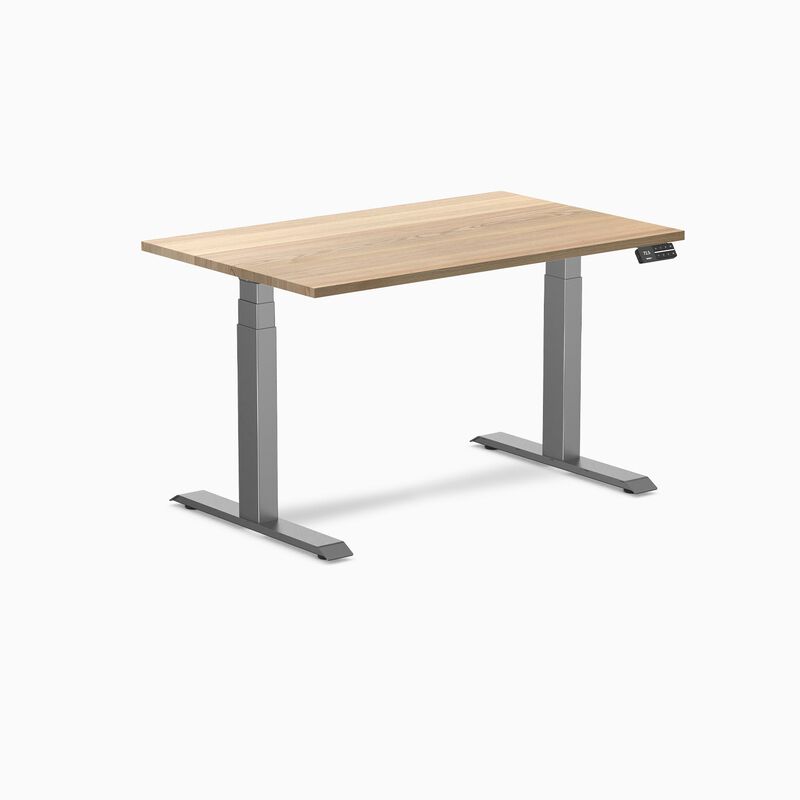 Desky Dual Hardwood Sit Stand Desk image number 0