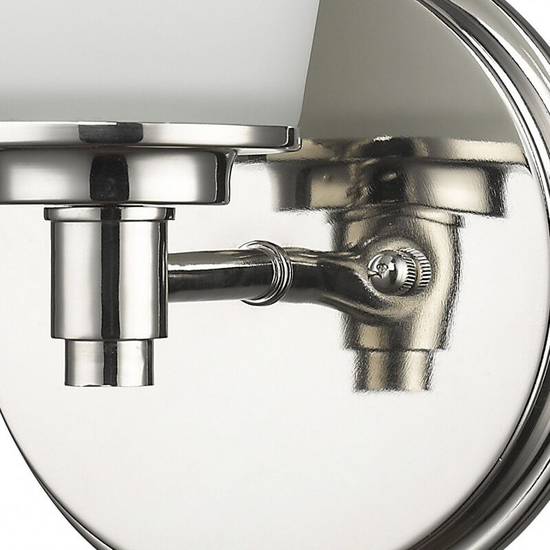 Hivvago Silver Wall Light with Frosted Glass Shade