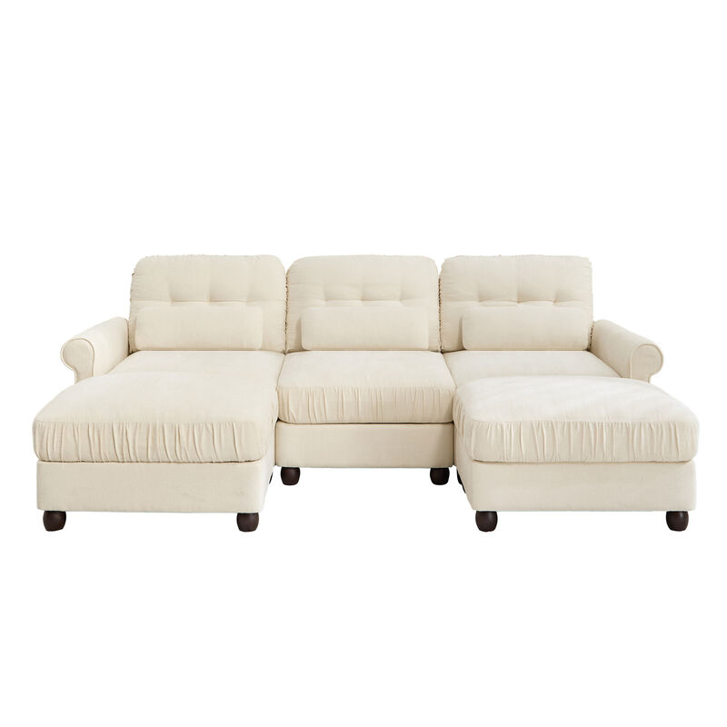 Rucis Chenille U‑Shape Modular Sectional Sofa image number 0