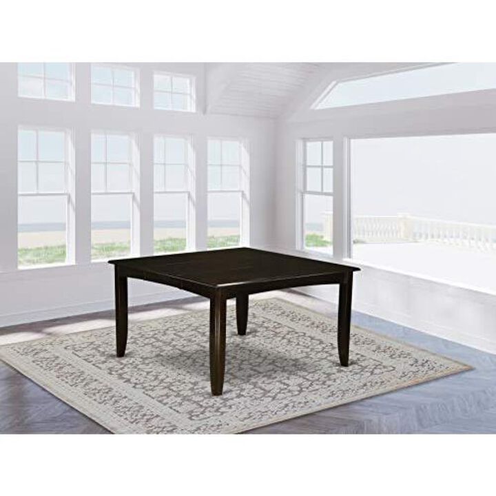 Parfait Gathering Dining Square 54" Table with 18" Butterfly Leaf finished in Cappuccino