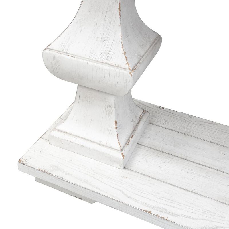Liberty Furniture Sedona Sofa Table in Heavy Distressed White w/ Gravel Top image number 6