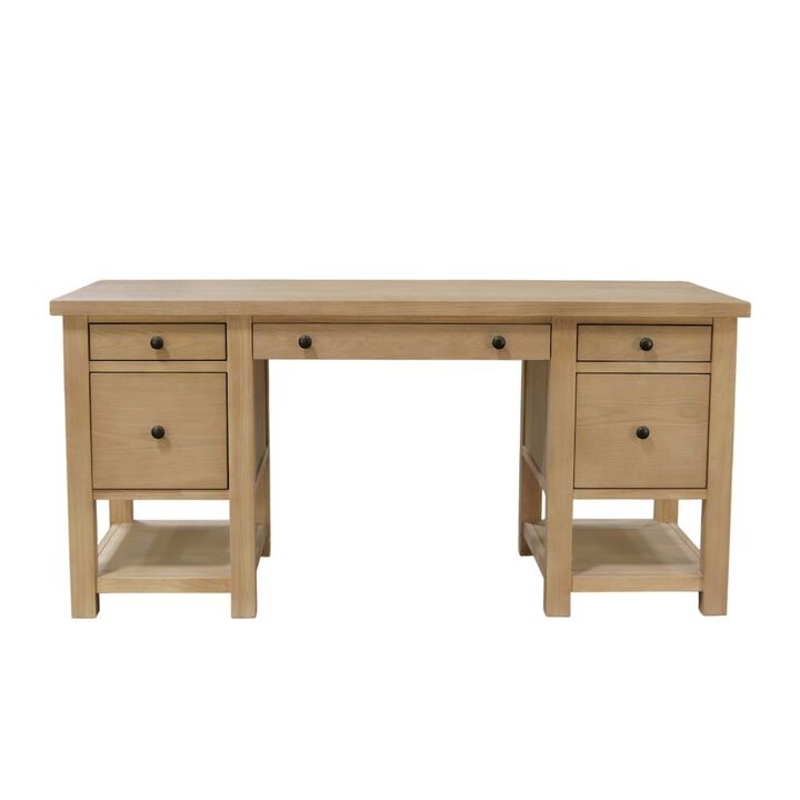 Alpine Furniture Emilia Desk in Natural Color