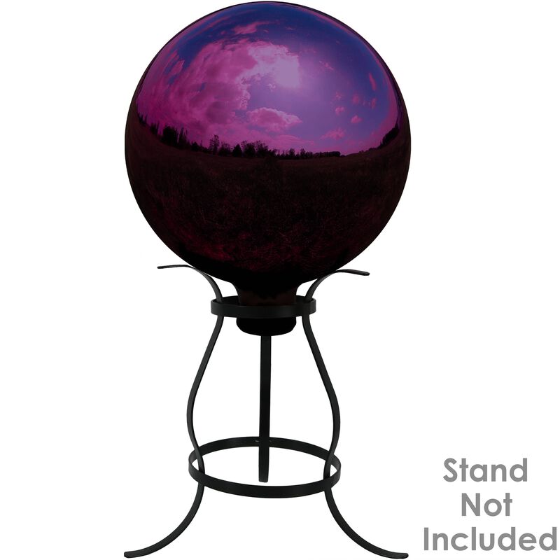 Sunnydaze Merlot Mirrored Surface Gazing Ball Globe - 10 in image number 2