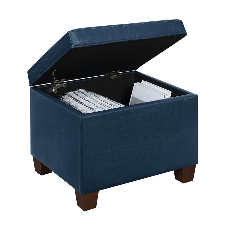 Convenience Concepts Madison Storage Ottoman Blue