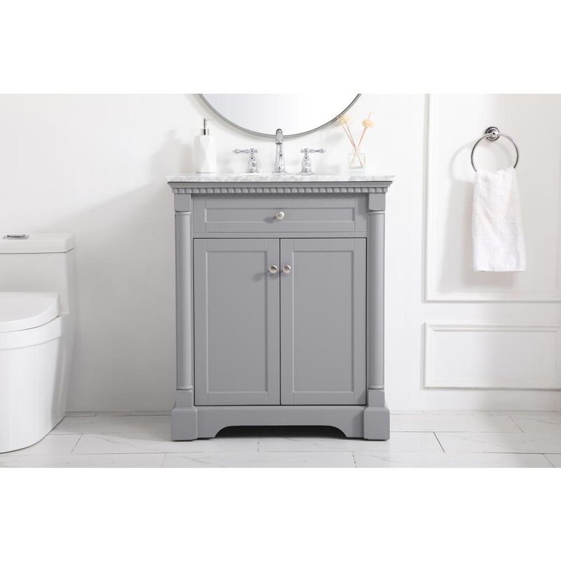 Elegant Kitchen and Bath 30 inch Single bathroom vanity in  Grey