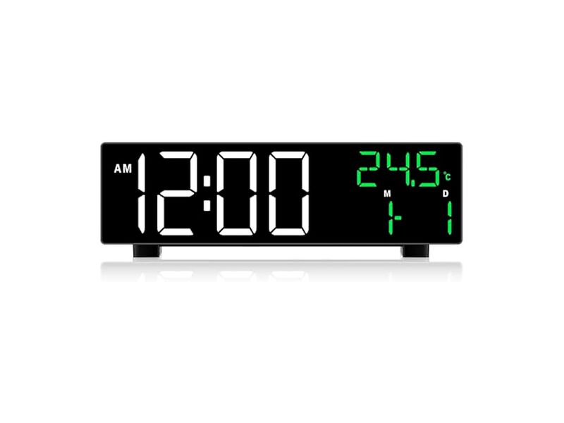 Digital Display Date Temperature Week Wall Clock Living Room Decor image number 0