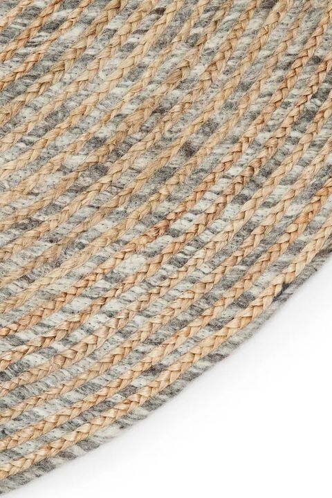Idriss Hastings Neutral Gray 8' Round Rug