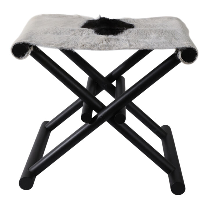 Hair On Hide Cow Print Stool