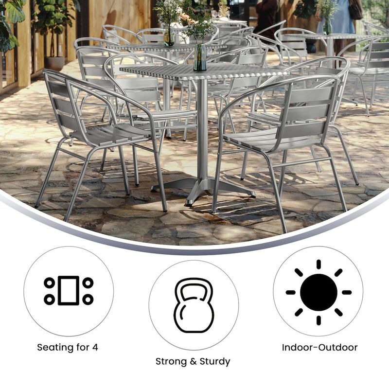 27.5SQ Aluminum Table Set image number 6