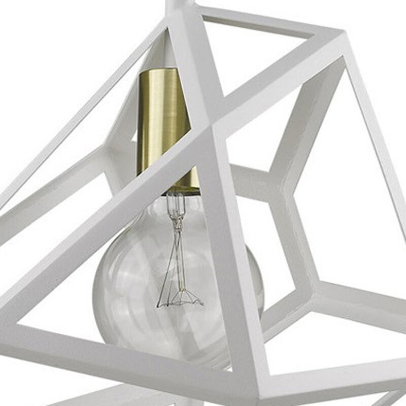 Hivvago Hedron 1-Light White Pendant