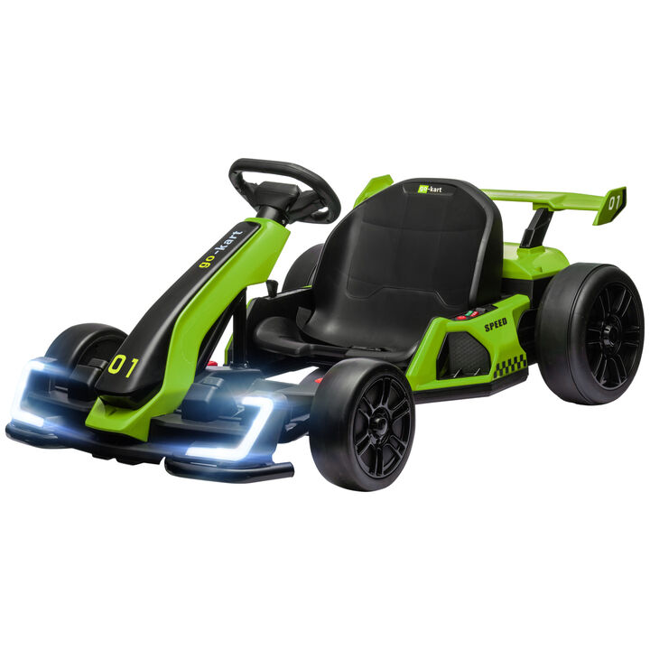 BreeBe 24V 7.5 MPH Electric Go Kart with Adjustable Seat, Slow Start