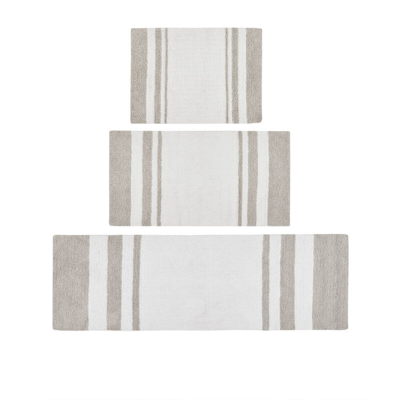 Gracie Mills Cecelia Casual Stripes Cotton Reversible Bath Rug image number 1