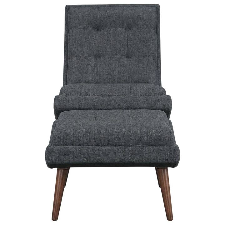 Fabric-Upholstered Lounge Chair for Living Room and Bedroom, Gray