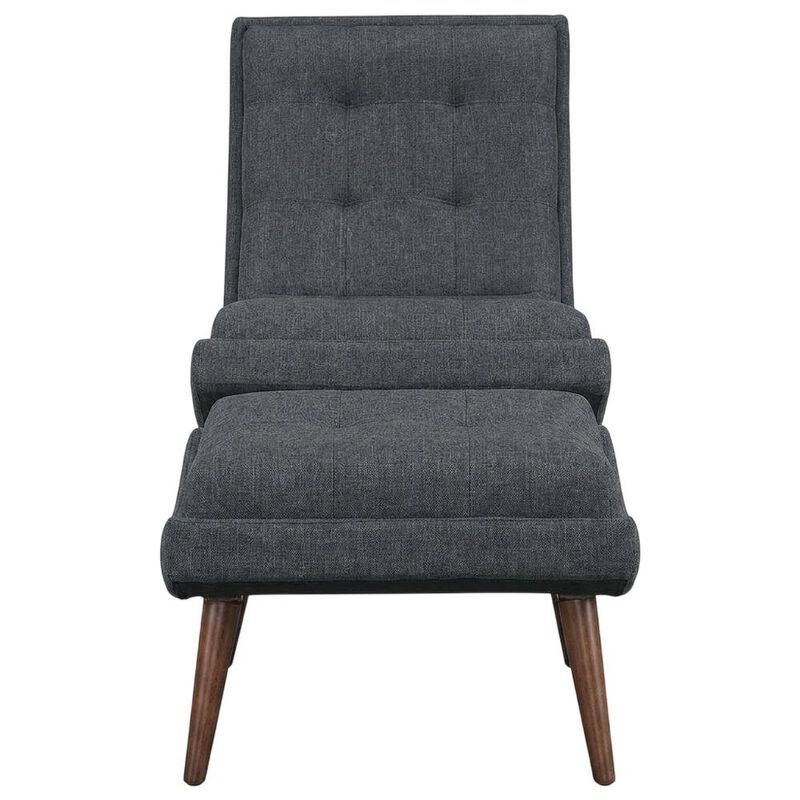 Fabric-Upholstered Lounge Chair for Living Room and Bedroom, Gray image number 0