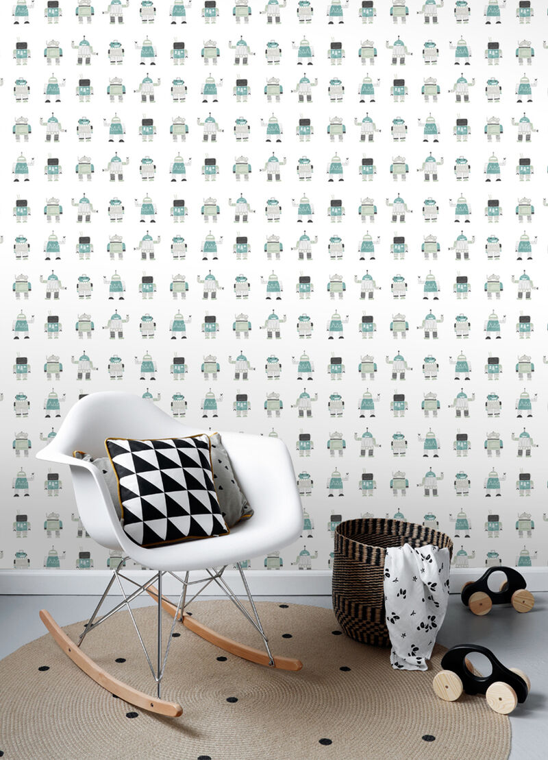 Callum Teal Robots Wallpaper image number 2
