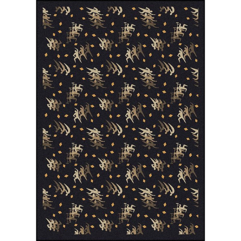 Joy Carpets Games People Play Fitness Zone 5'4 x 7'8 Area Rug in Color Charcoal