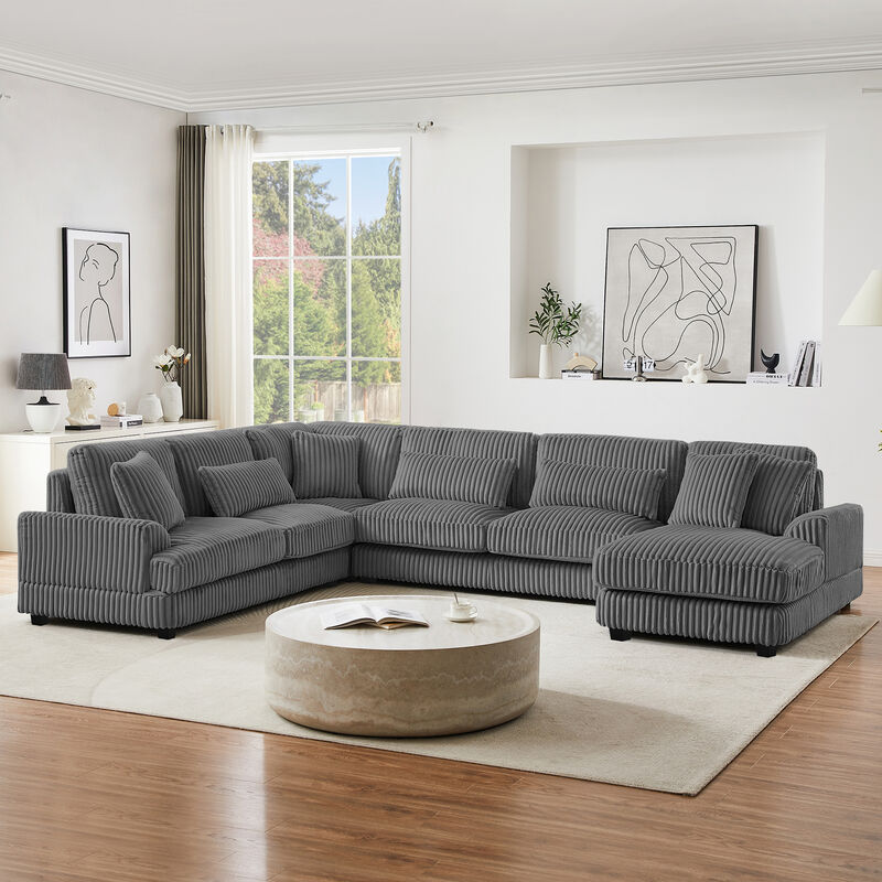 Merax Oversized Sectional Sofa U-shaped Sofa