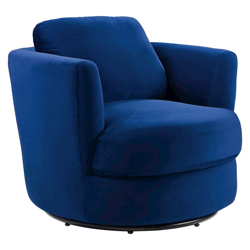 Pirouette Performance Velvet Swivel Armchair image number 0