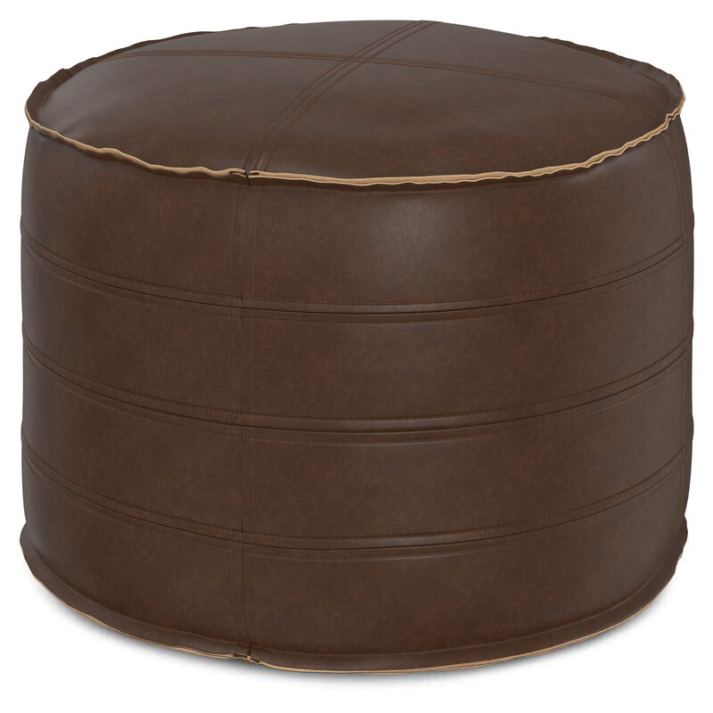 Simpli Home Brody 20 Inch Round Pouf image number 0