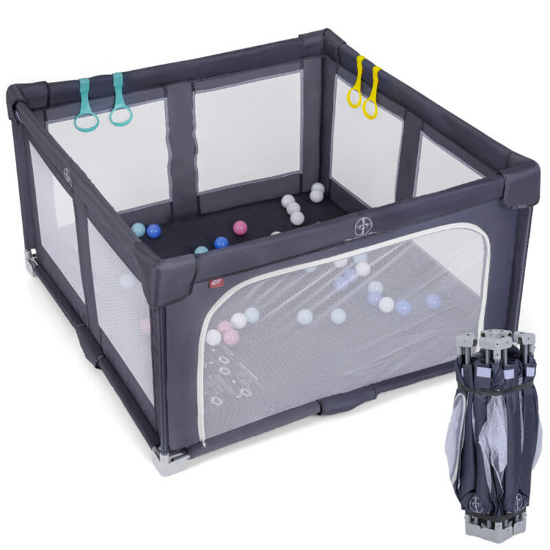 Large Foldable Baby Play Yard, BPA-Free Toddler Safety Playpen Fence for Home Use image number 0