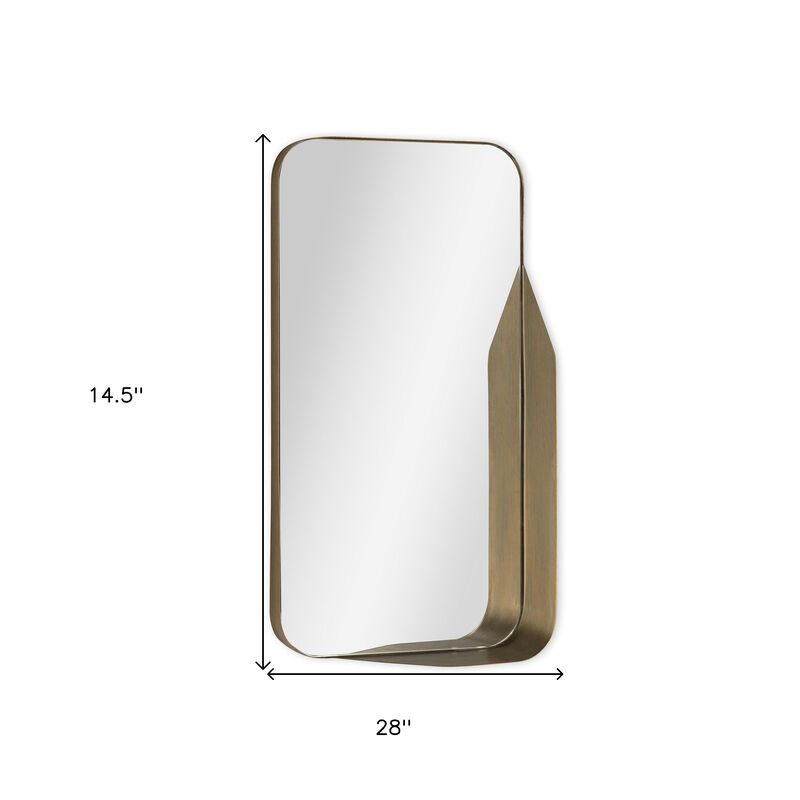 HomeRoots 28" Bronze Metal Accent Mirror image number 6