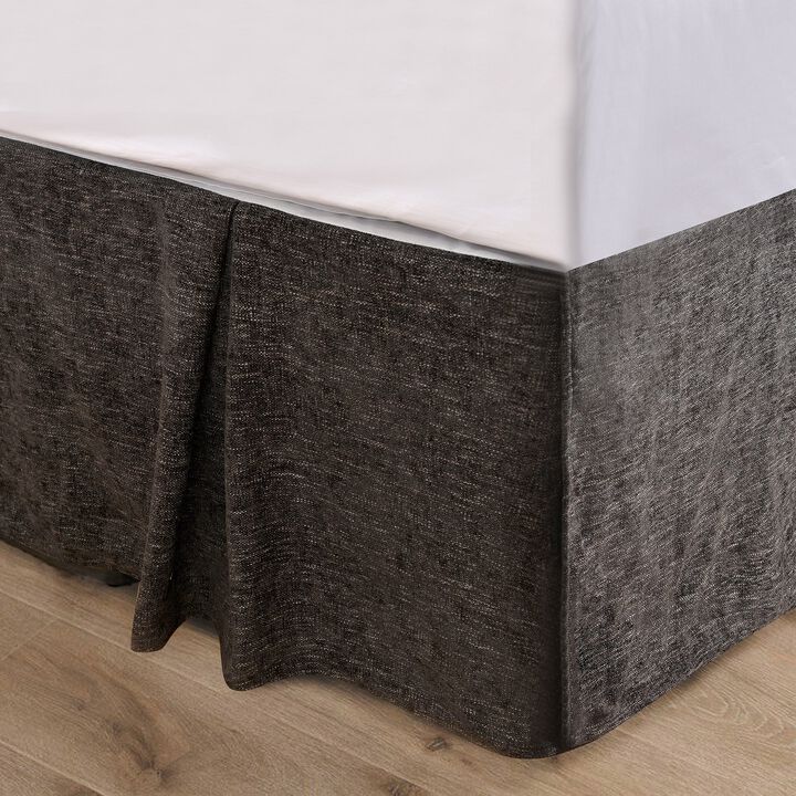 Black Chenille King Bed Skirt