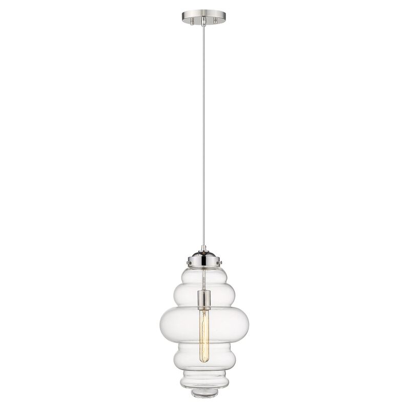 Hivvago Ballina 1-Light Polished Nickel Mini-Pendant