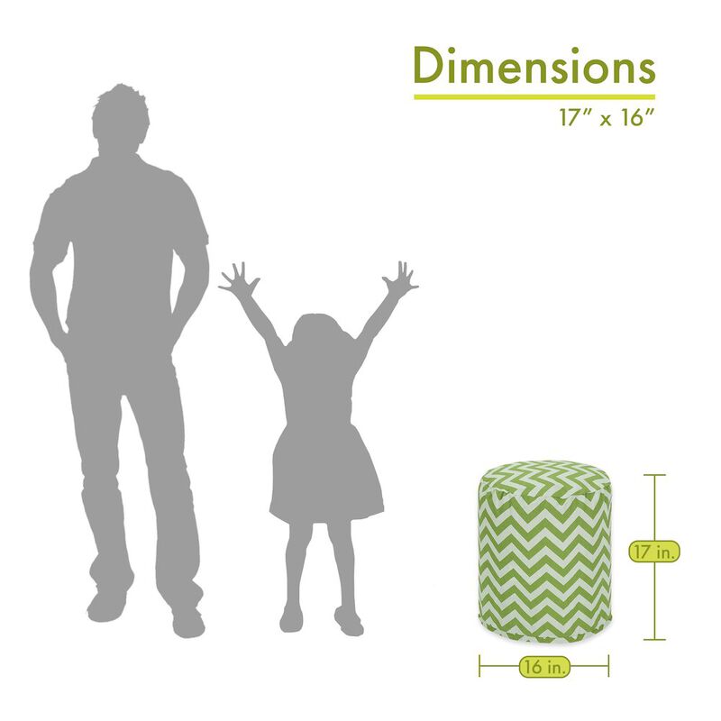 Majestic Home Goods Pouf Chevron Sage