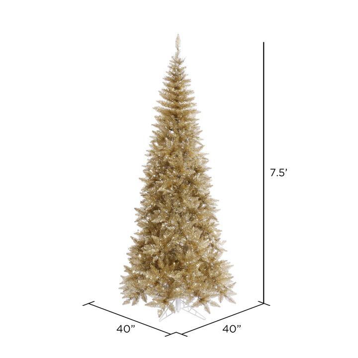 Tinsel Slim Fir Artificial Christmas Tree