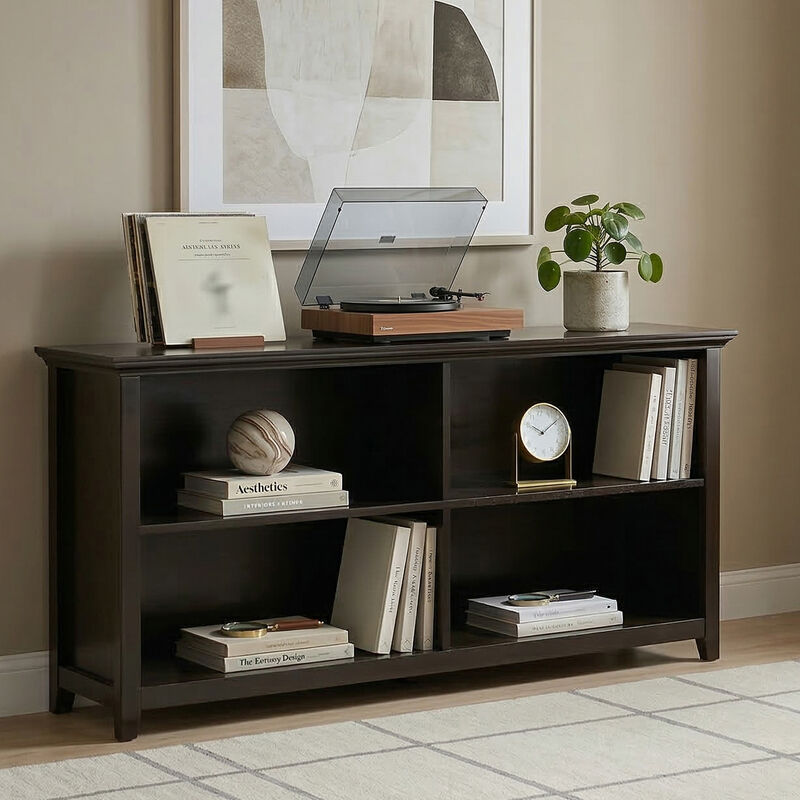 Simpli Home Amherst Low 4 Shelf Bookcase image number 1