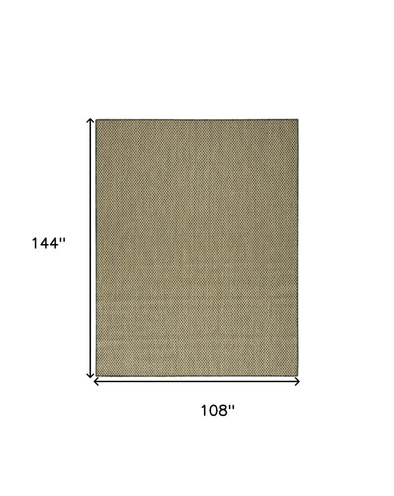 HomeRoots 9' X 12' Green Geometric Indoor Outdoor Area Rug image number 4